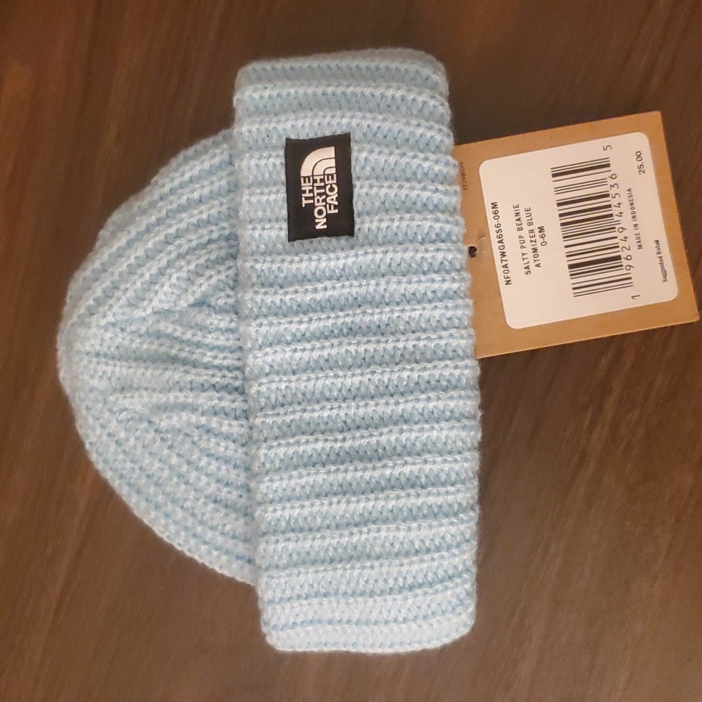 The North Face Baby Boys Salty Pup Beanie size(0-6) M Atomizer blue